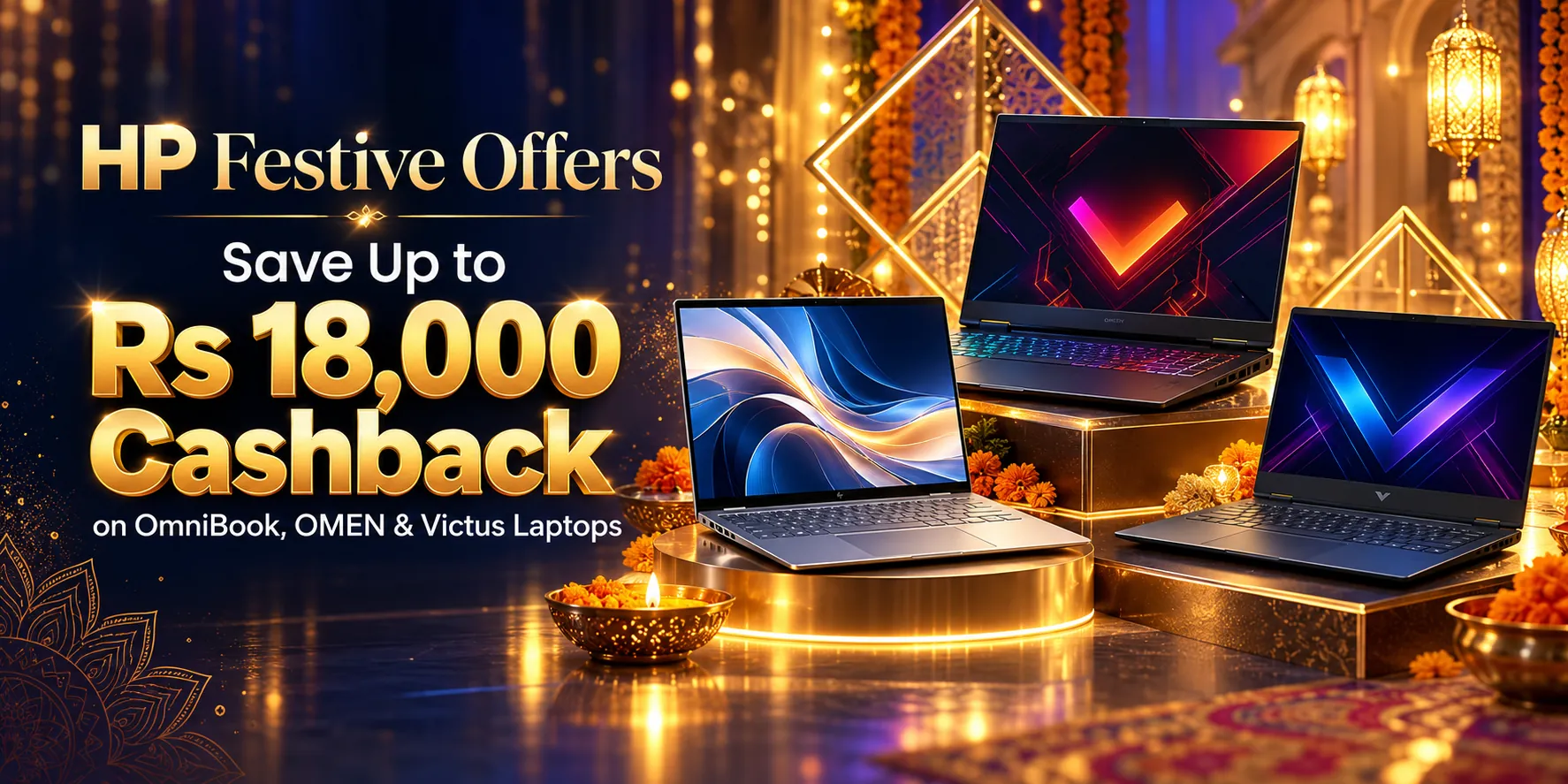 HP Festive Offers: Save Up to Rs 18,000 Cashback on OmniBook, Omen & Victus Laptops — illustrative featured image